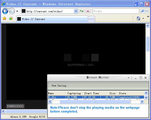 Download  current Video Completed
