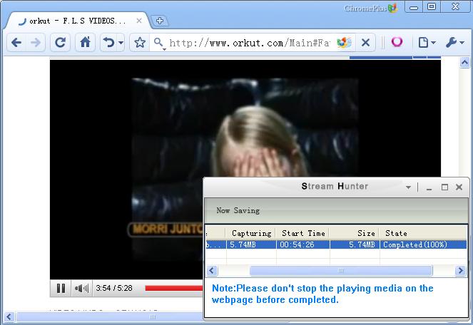 Download Orkut Video Completed